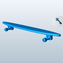 longboard v1 transporte printable lowpoly 3d print model - Mito3D