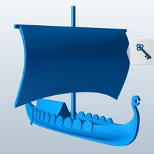 longship v1 ships seacraft printable lowpoly 3d print model - Mito3D
