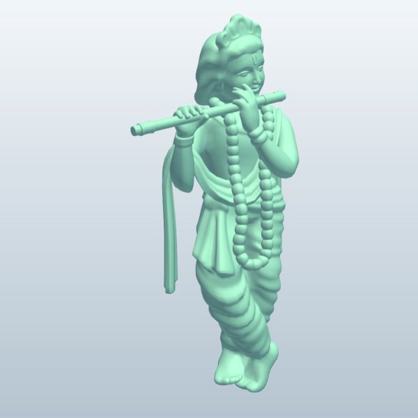 lord krishna v1 mythical creatures printable lowpoly 3D print model - Mito3D