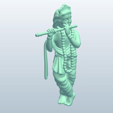 el señor krishna v1 mítico criaturas imprimible lowpoly míticas 3d print model - Mito3D