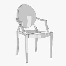 louis ghost chair conti decoration design furnished furnishings furniture kartell model renato 3d print model - Mito3D