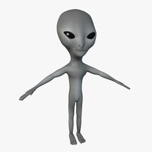 low poly alien abramsdesign character creatures extraterrestrial fi fiction grey humanoid lower lowpoly model monster sci science space ufo zeta 3d print model - Mito3D