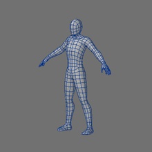 low poly base mesh-male anatomy body character cyfus guys human lower lowpoly male man mesh model sculpt 3d print model - Mito3D