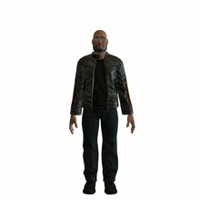low poly biker man amazing angel beard character criminal game gang guys harley human jacket jeans leather lower male model person ready rig strong sunglasses thug tough urban 3d print model - Mito3D