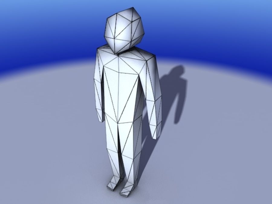 low-poly-Charakter 3ds c4d Charakter Spiel niedrigere max Modell natmaxex Objekt poly einfach 3D print model - Mito3D