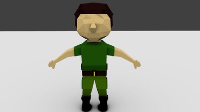 low poly character rigged businesscatmod cartoon cop cubic free guys human humanoid lower lowpoly male man material minecraft model police policeman rig 3d print model - Mito3D