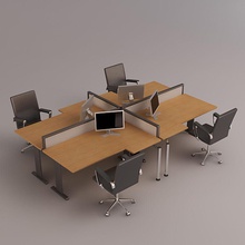 düşük poly masa seti kutusu sandalye toplama mobilyalar mobilya iç lcd daha monitör ofis panel ayarlayın sistem vizka ahşap 3d print model - Mito3D