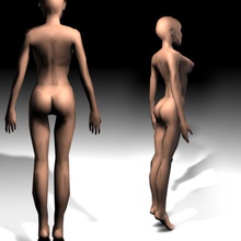 low poly feminino anatomia o corpo personagem jogo garota humanos trabalhos em ferro forjado senhora inferior modelo nude poli a mulher 3d print model - Mito3D