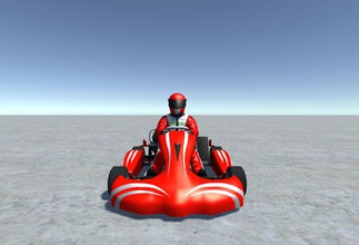 low poly kart player - 8 animation go land leave lower macrobian model race right turning vehicle 3d print model - Mito3D