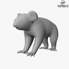 low poly koala animal l'australie bord coala int3lig3nt kangourou de la boucle bas les mammifères modèle topologie 3d print model - Mito3D