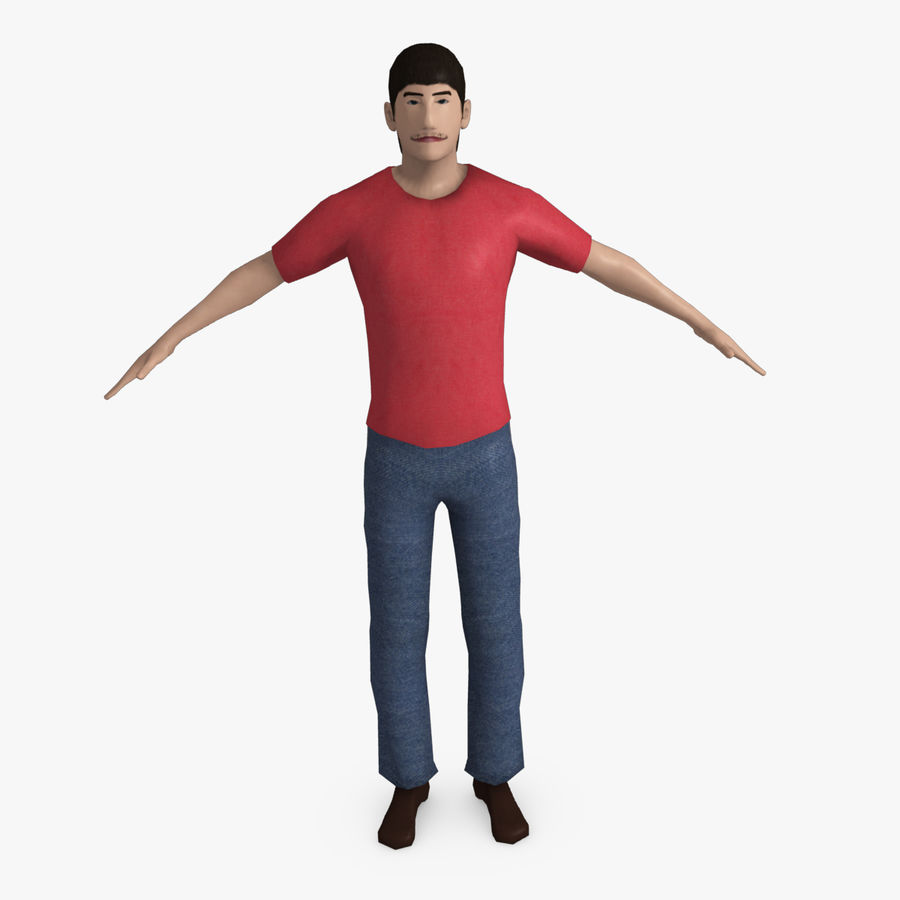 low poly man abramsdesign casual character game guys human lower lowpoly male model people person polygon white 3D print model - Mito3D