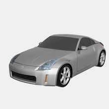 düşük poli nissan 350z 350 Görünümüdür araba tasarım ditodito fbx daha max n poly çokgen çözünürlük sedan spor araç 3d print model - Mito3D