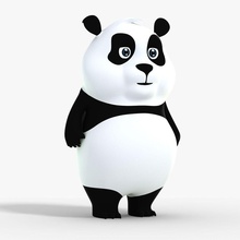 low poly panda angryarcticfox animal bamboo bear blender cartoon character china cycle east fantasy game human lower lowpoly model panda poly unity
