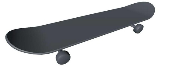 low-poly skateboard b tragen board Grenze extreme frei griptape die Hälfte joey niedrigere lowpoly Modell outdoor - Rohrleitungen poly skate skater sport test LKW Rad 3d print model - Mito3D
