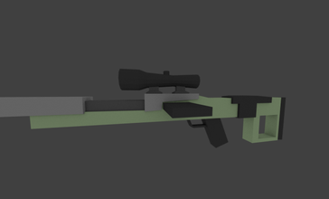 low poly sniper unturned like stylized gun game ready weapons 3d print model - Mito3D