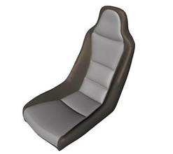 düşük poly spor araba koltuğu oto otomobil b çizgi film sandalye sürücü iç joey daha lowpoly model parçalar yolcu yarış koltuk otur hız test araç 3d print model - Mito3D