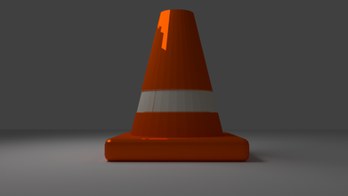 low poly traffic cone blender game asset low-poly accessories 3d print model - Mito3D