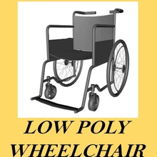 low poly wheelchair b chair cripple equipment er exam handicap health hospital joey lower lowpoly medical mobile model paralyzed patient recovery science test transport wheel 3d print model - Mito3D
