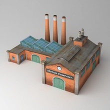 lowpoly factory v2 architecture building chemical energy industrial industry kvakling lower manufacture model plant poly power refinery structure tank warehouse 3d print model - Mito3D