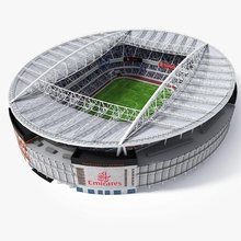 lowpoly football stadium arsenal emirates arena architecture arenas game lower model nicemodels poly polygon soccer sport structure tournament 3d print model - Mito3D