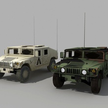 lowpoly humvee army greenbird hmmwv hummer jeep lower m1025 military model poly support transport troop vehicle 3d print model - Mito3D