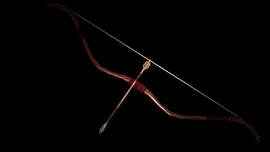 lowpoly recurve bow arrow archer archery bowandarrow curve firearm lower melee model poly projectile range re weapon wingedserpent776 3d print model - Mito3D