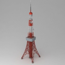 lowpoly torre de tóquio arquitetura japão kvakling um marco inferior modelo poli rádio arranha-céu skytree estrutura turm televisão 3d print model - Mito3D