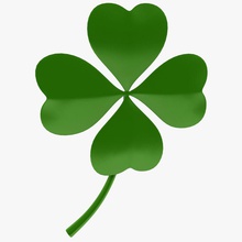 lucky clover le trèfle d'alsike chaja cloverleaf la culture jour l'elfe quatre bon vert de vacances en irlande l'irlandais feuille chance modèle patrick l'usine s saint shamrock st symbole vray 3d print model - Mito3D