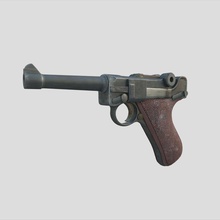 luger german pistol wwii coffca gun model nazi old realistic war weapon world ww2 3d print model - Mito3D