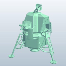 lunar module v1 lunare modulo esterno spazio navicella stampabile lowpoly di veicoli spaziali 3d print model - Mito3D