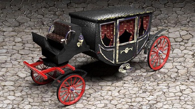 luxury horse carriage antique bridle car carry cart clarence erkal ersin fiacre freightage latiner model rickshaw traction transport tumbrel vehicle vip wagon wheel 3d print model - Mito3D