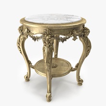 de luxe à côté la table 23 3d baroque sculpté classique café détail fin l'ameublement le mobilier goldsmooth l'intérieur louis modèle orné réaliste rococo bardage table23 vray 3d print model - Mito3D