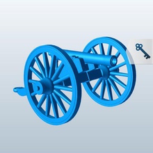 m1857 12pounder napoleon cannon v1 Napolyon top silah zırh yazdırılabilir lowpoly 3d print model - Mito3D