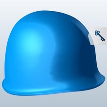 m1 helmet v2 weapons armor printable lowpoly 3d print model - Mito3D