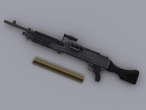 m240 macchina proiettile di pistola alla cintura b la gdfootage7 m240b militare il fucile l'arma 3d print model - Mito3D