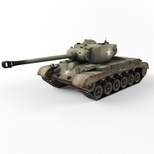 m26 pershing zırh ordu topçu savaş kuvvet ağır daha düşük lowpoly askeri model poly tank ulaşım asker araç silah dünya II İkinci Dünya Savaşı xxxgaurangaxxx 3d print model - Mito3D