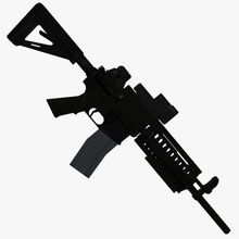 m4 ar15 army assault carbine commander566 cop game gun lower m16 m4a1 machine magpul marine military model modern police poly ready rifle sniper soldier trijicon us weapon zombie 3d print model - Mito3D