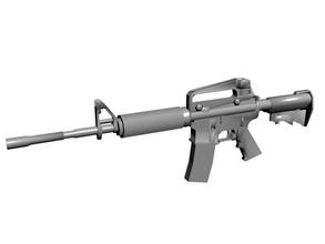 m4 carbine assault colt gun m16 m4a1 mg model rifle smg warhunter7848 weapon 3d print model - Mito3D