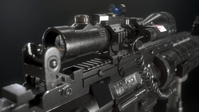 carabina m4a1 arma de fuego honglong99 m4 modelo moderno rifle 3d print model - Mito3D