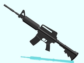 m4a1 ametralladora el asalto la bala arma de fuego m4 máquina modelo rifle robbiedoes 3d print model - Mito3D