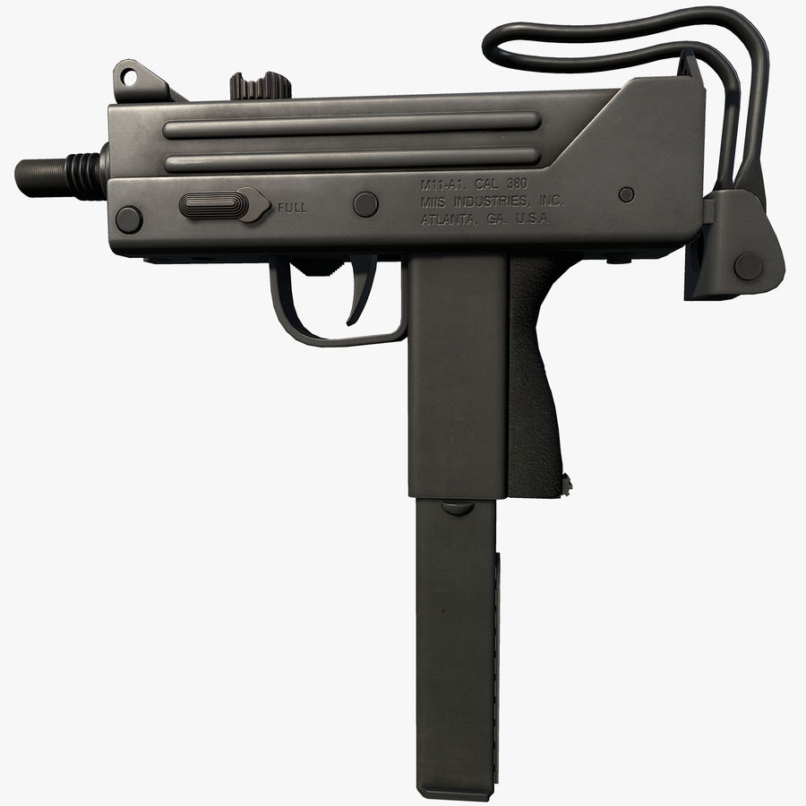 mac-11 hafif makineli tüfek 11 kol ordu oto otomatik cobray ateşli silah oyun gangster daha düşük lowpoly Dövüşçü aile mac mac10 mac11 dergi askeri model tabanca poly hazır smg uzi 3D print model - Mito3D