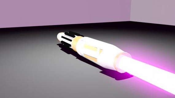 mace windu lightsaber star wars starwars weapons 3d print model - Mito3D
