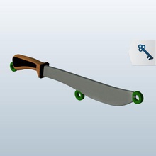 machete v1 fishing lure gear printable lowpoly 3d print model - Mito3D