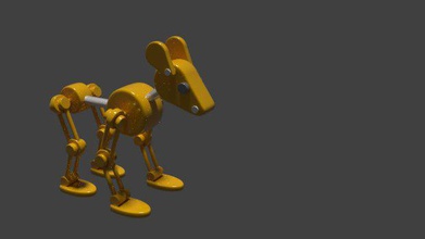 machine dog animals 3d print model - Mito3D