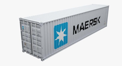 maersk shipping container 3d box cargo crate industrial iso logistics maesk max model ray sea train transport transportation v v3d vendor 3d print model - Mito3D