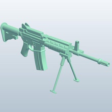 revista alimentados automática weaponusa v1 americana rifle armas armadura a fed printable lowpoly de 3d print model - Mito3D