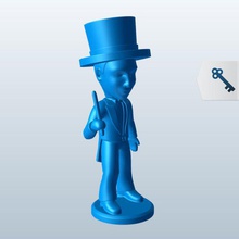 magician v1 bobble head novelties printable lowpoly 3d print model - Mito3D