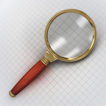 magnifying glass architecture detective elements lens magnification magnifier model mrbobble science spy spyglass 3d print model - Mito3D