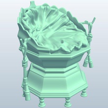 maharaja ranjit singhs trono v1 muebles imprimible lowpoly 3d print model - Mito3D