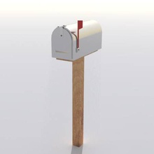 mailbox stand architecture box classic elements furnishings furniture garden household letter mail mailpost metal model naima outdoor po post street us wooden 3d print model - Mito3D